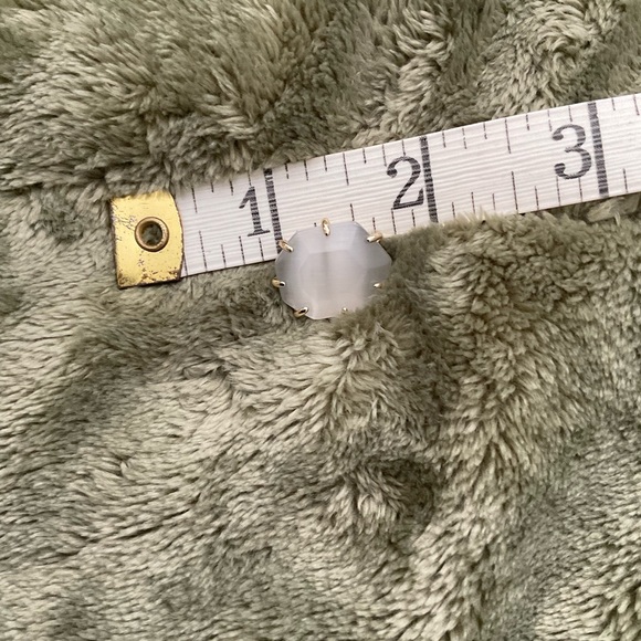 Kendra Scott Morgan Earrings Grey Slate Stones set in Gold - Picture 5 of 5